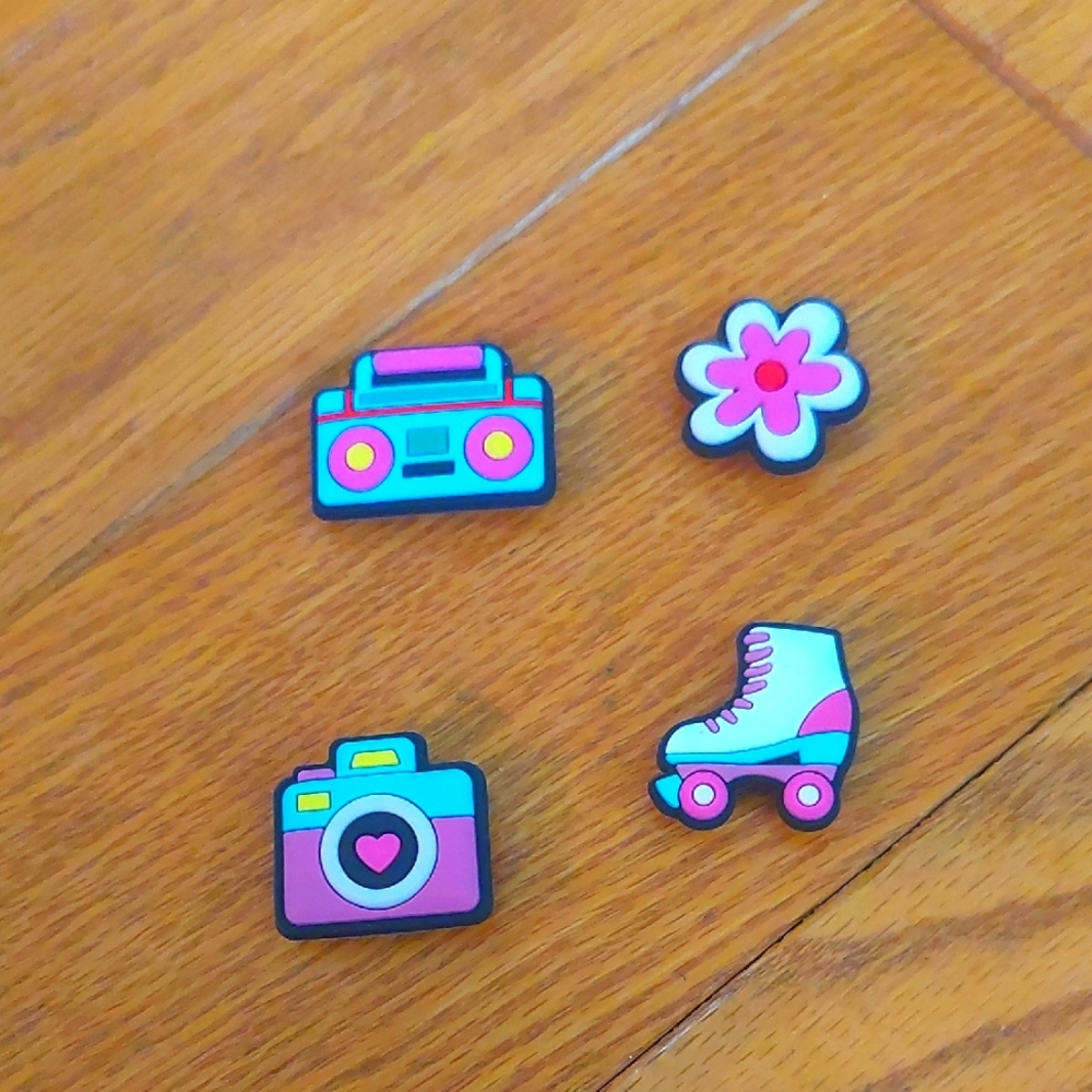 Colorful Retro Shoe Charms Set